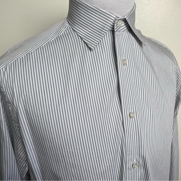 Ermenegildo Zegna Pinstripe Button Down Shirt - Picture 5 of 15